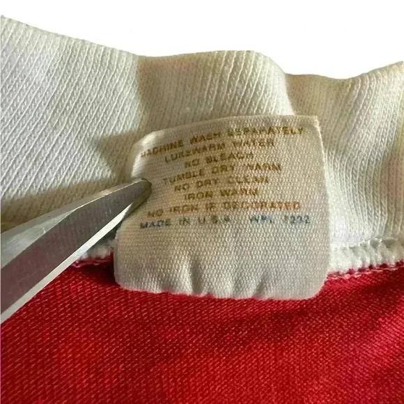 VTG Proud To Be A Christian Glitter Vinyl USA Ringer T Shirt Sz S - Picture 6 of 8